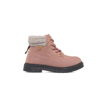 Anfibi rosa scuro da bambina con glitter e pelliccia sintetica Swish Jeans, Scarpe Bambini, SKU k273000212, Immagine 0